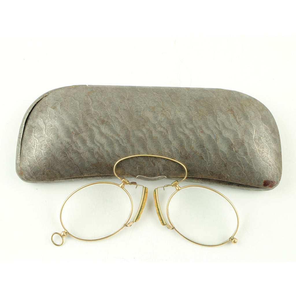 Antik brille med etui
