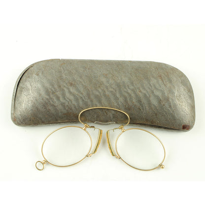 Antik brille med etui