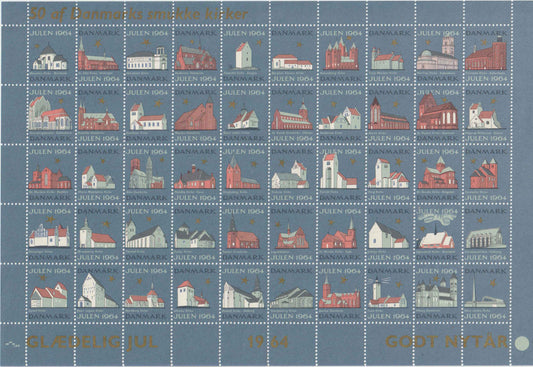 Julemærkeark 1964, Glædelig jul, godt nytår