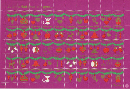 Julemærkeark 1977, Glædelig jul, godt nytår