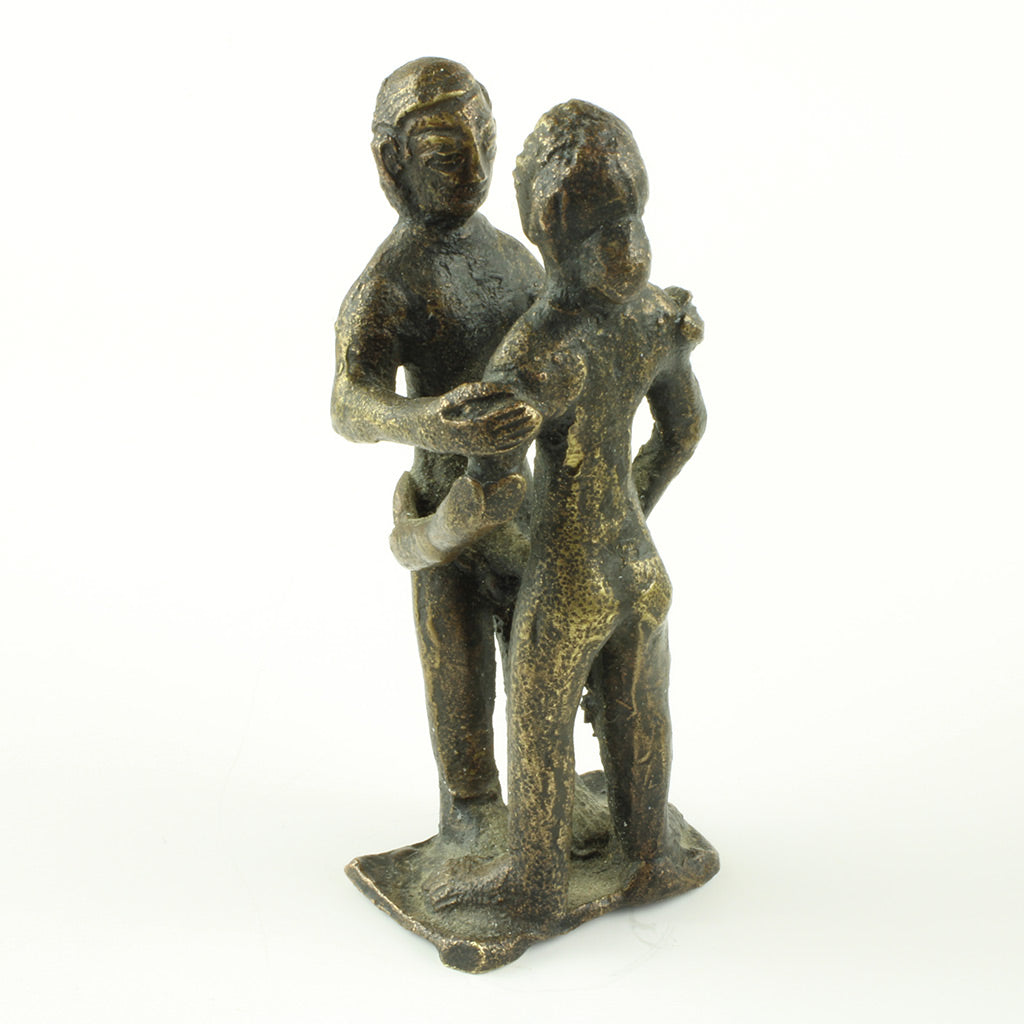 Bronze skulptur af ungt par