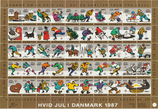 Julemærkeark 1987, Glædelig jul, godt nytår