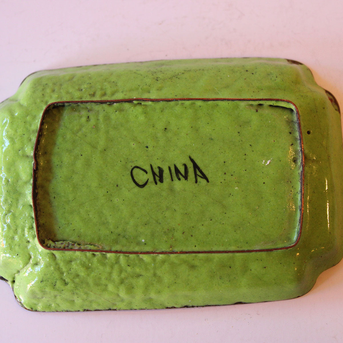 I bunden står der CHINA tidlig mærkning af kinesiske eksport-varer.