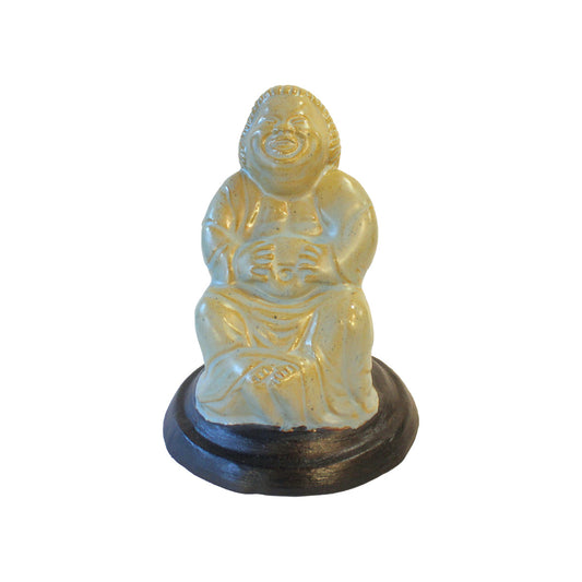 Buddha figur fremstillet af rødler glaseret med celadonfarve