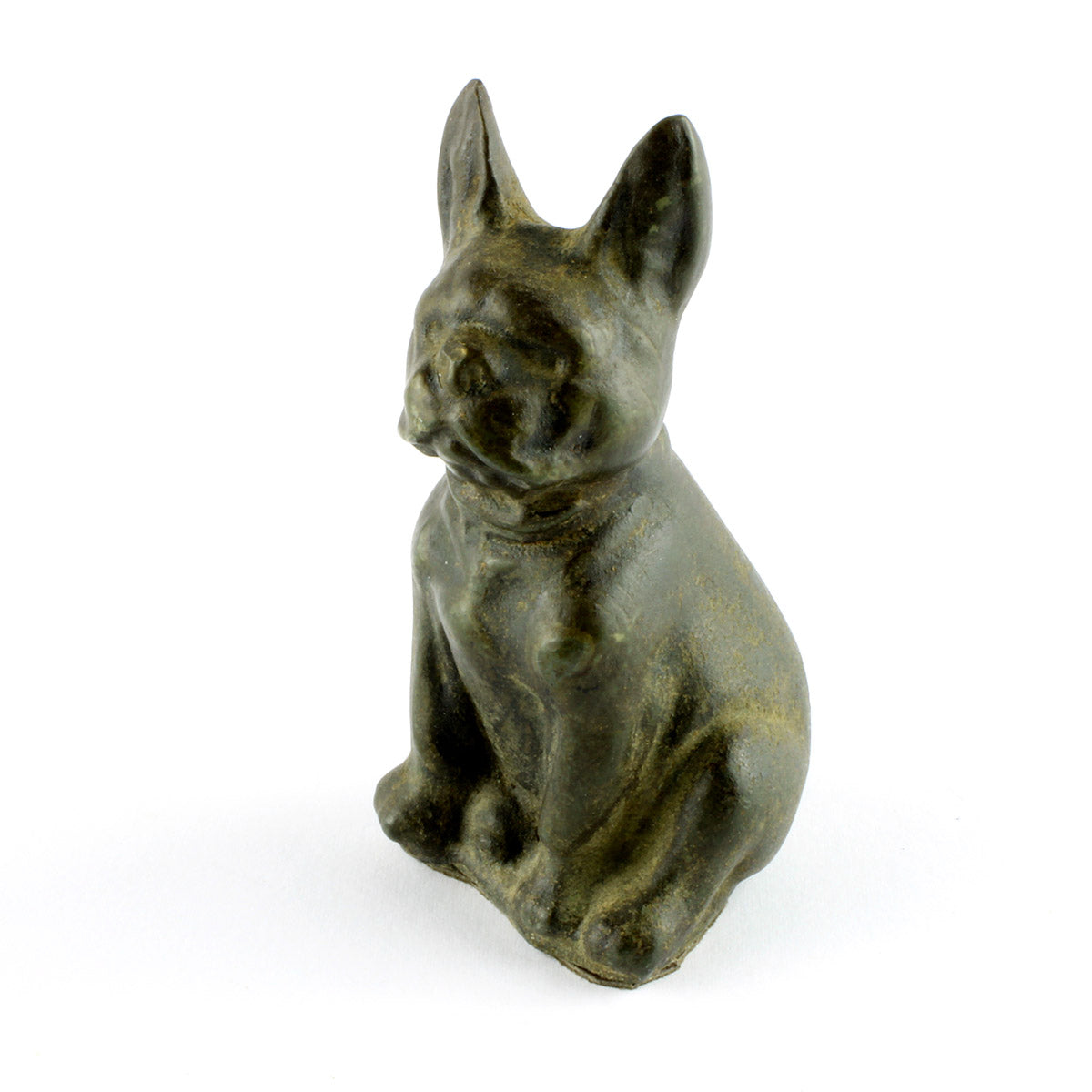 Figur af bronzeret metal forestillende fransk Bulldog