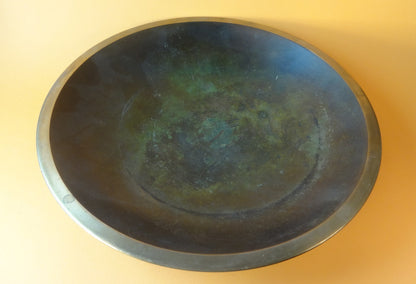 Art deco bronze skål, kraftig skål af patineret bronze, stemplet Just Andersen Denmark, nr. B1892.