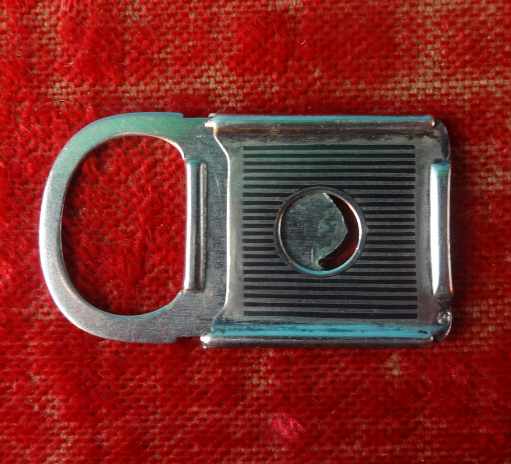 Lille art deco cigarklipper af sølv og stål, stemplet 935