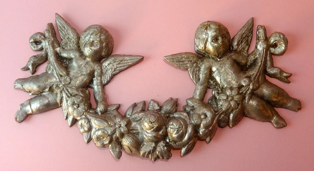 Original Dresden papirjulepynt ornament med engel.