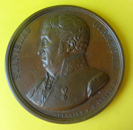 Fransk minde medalje over stanislas girardin. Født 1762, død 1822.