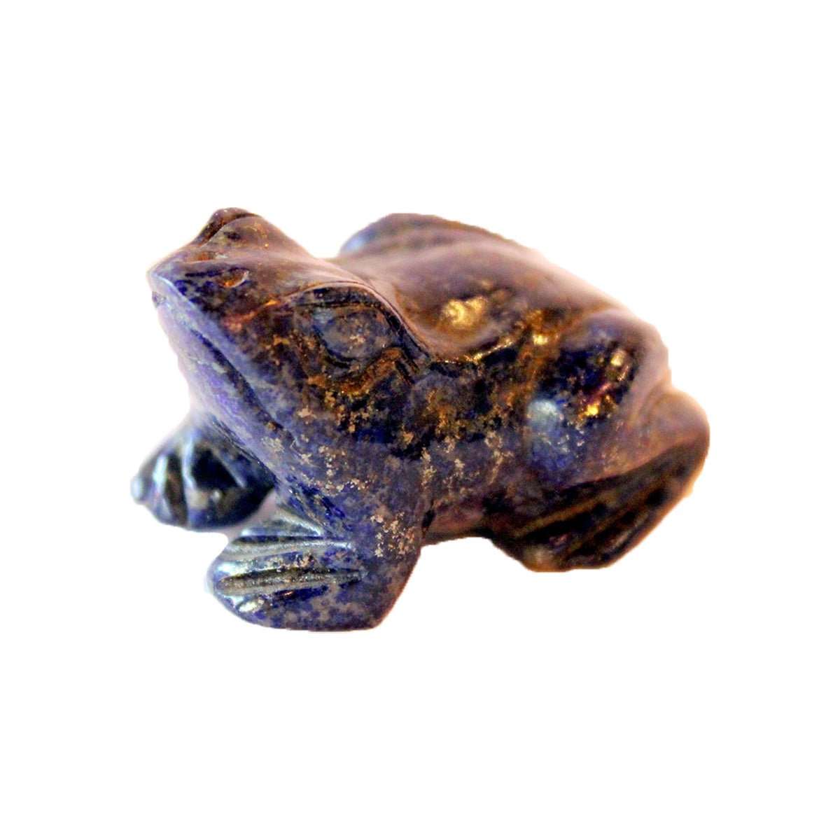 Lille frø skåret af lapis lazuli antagelig fra Kina