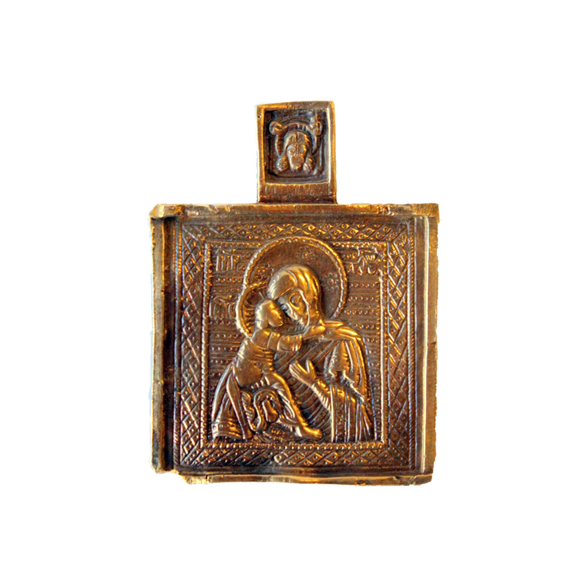 Lille russisk ikon fra ca. 1800 et såkaldt gudsmoderikon