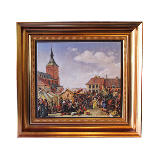 Bing & Grøndahl/Pietro Krohn (1840-1905) Sankt. Knuds markedet