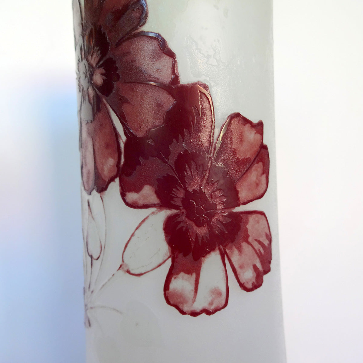 Unica vase fra Fyens Glasværk fremstillet af Gustav Behr